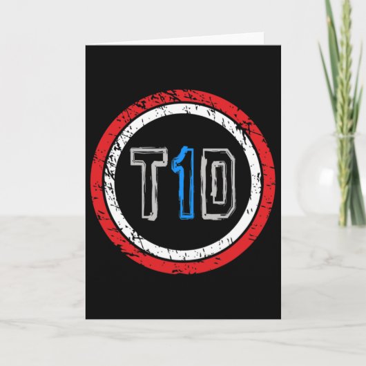 T1d Emblem Type 1 Diabetes Awareness  カード (正面)