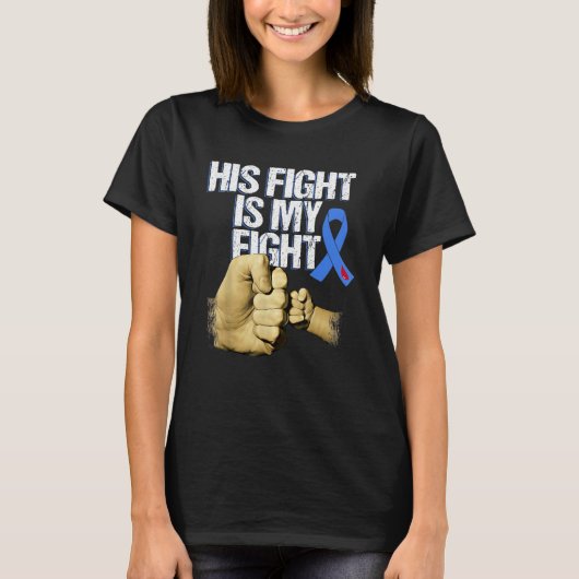 T1d Her Fight Is My Fight Diabetes Awareness Blue  Tシャツ (正面)