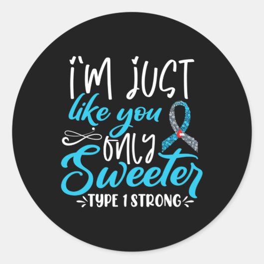 T1d Kids Diabetes Awareness  ラウンドシール (正面)