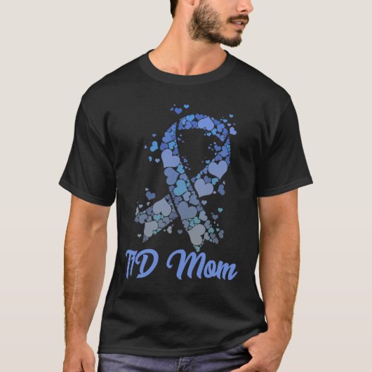 T1d Mom Teeタイプ1糖尿病支援糖尿病対応 Tシャツ (正面)