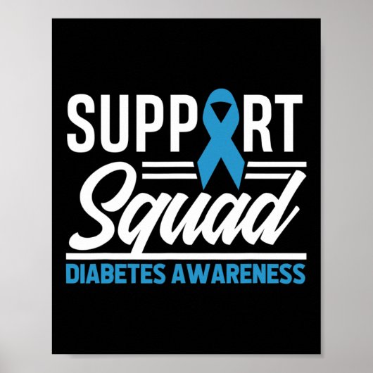 T1d T2d戦士サポートスクワッド糖尿病認識度 ポスター (正面)