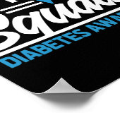 T1D T2D戦士サポートスクワッド糖尿病認識度 ポスター (角)