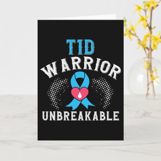 T1d Warrior Unbreakable Diabetes Awareness Month B カード (黄色い花)