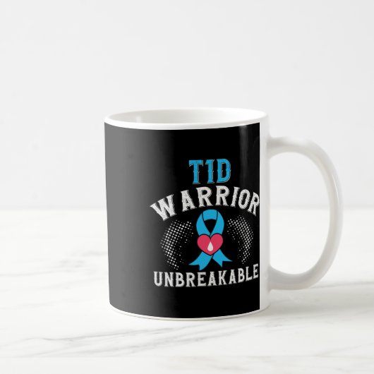 T1d Warrior Unbreakable Diabetes Awareness Month B コーヒーマグカップ (右)