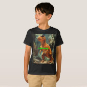 T1MELESS. T-Rex Retro Fantasy 70s Tシャツ (正面フル)