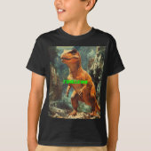 T1MELESS. T-Rex Retro Fantasy 70s Tシャツ (正面)