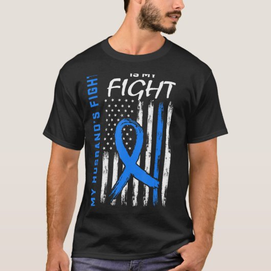 T2夫2型糖尿病認識度米国国旗 Tシャツ (正面)