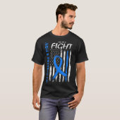 T2夫2型糖尿病認識度米国国旗 Tシャツ (正面フル)
