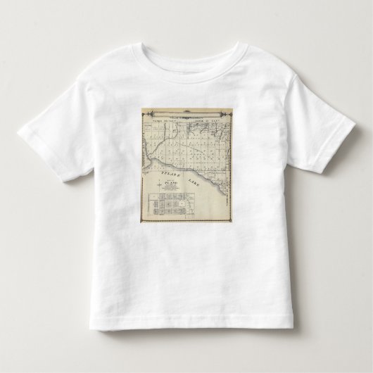T2021S R2021E Tulare郡セクション地図 トドラーTシャツ (正面)