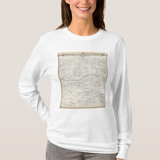 T20S R28E Tulare郡セクション地図 Tシャツ (正面)