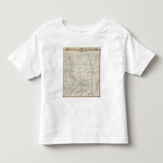 T20S R29E Tulare郡セクション地図 トドラーTシャツ (正面)