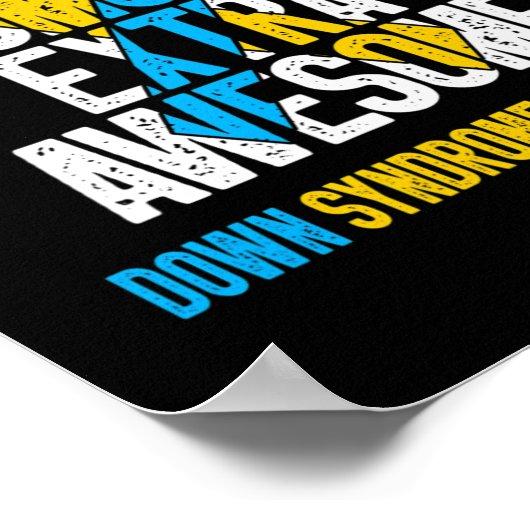 T21染色体エクストラダウン素晴らし症候群A ポスター (角)