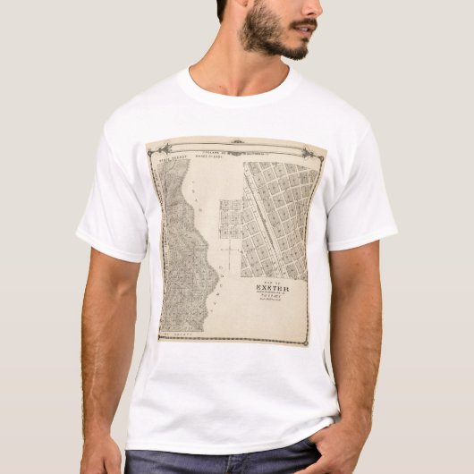 T2124S R3637E Tulare郡セクション地図 Tシャツ (正面)