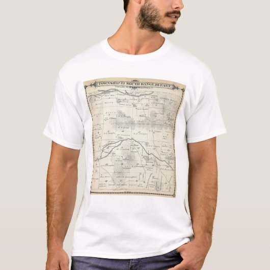 T22S R28E Tulare郡セクション地図 Tシャツ (正面)