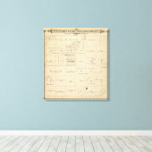 T24S R23E Tulare Countyセクションマップ キャンバスプリント (インサイチュ (ウッドフロア))