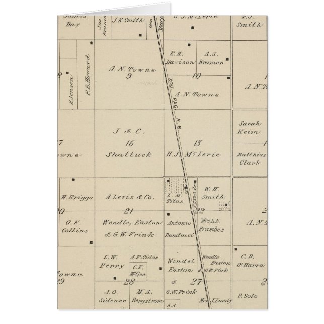 T24S R25E Tulare Countyセクションマップ (正面)