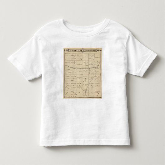 T24S R26E Tulare郡セクション地図 トドラーTシャツ (正面)
