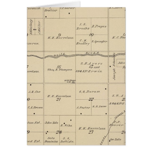 T24S R26E Tulare Countyセクションマップ (正面)