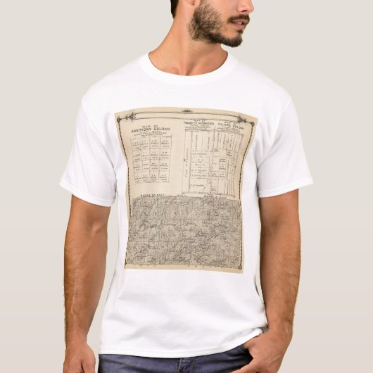 T24S R3031E Tulare郡セクション地図 Tシャツ (正面)