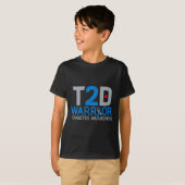 T2D戦士認識度2型糖尿病図 Tシャツ (正面フル)