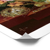 T30763 A Still Life of Flowers and Fruits （パネル） ポスター (角)