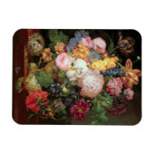 T30763 A Still Life of Flowers and Fruits (パネル) マグネット (横)