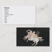 T31466音楽を作っているメスのケンタウルスおよび友達 名刺 (正面/裏面)