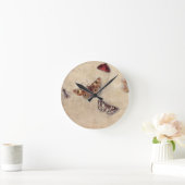 T31566さまざまな昆虫、フルーツおよびAnimaの勉強 ラウンド壁時計 (ホーム)