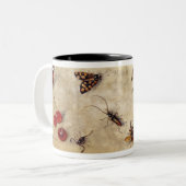 T31567さまざまな昆虫、フルーツおよびAnimaの勉強 ツートーンマグカップ (正面左)