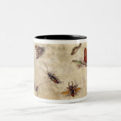 T31567さまざまな昆虫、フルーツおよびAnimaの勉強 ツートーンマグカップ (中央)