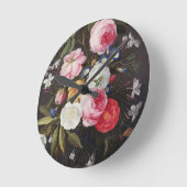 T32512 Still Life of Flowers in a Bevener, 1661 （参 ラウンド壁時計 (傾斜)