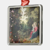 T32789景色(パネルのマドンナそして子供 メタルオーナメント (左)