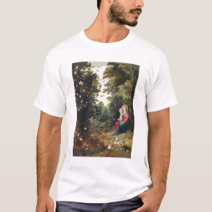 T32789景色(パネルのマドンナそして子供 Tシャツ