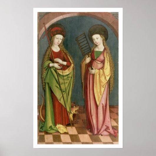 T32982 St. Margaret of Antioch and St. Faith, c.15 ポスター (正面)