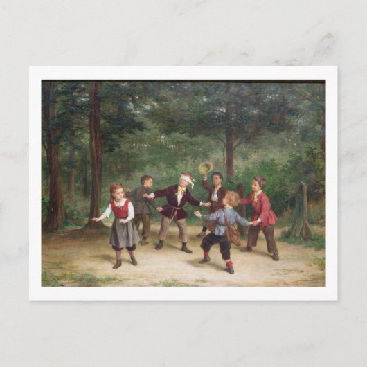 T33268 Blind Man's Buff 91316me; children; 遊's ポストカード (正面)