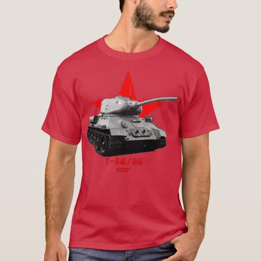 T3485 Military tank WW2 Tシャツ (正面)