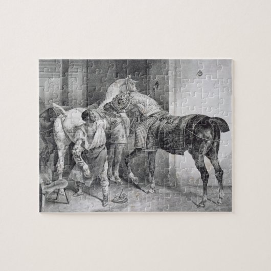 T34894英国の蹄鉄工1822年(litho) ジグソーパズル (横)