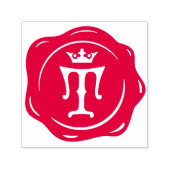 T -アンティークワックスシールゴシック王冠イニシャル文字 セルフインキングスタンプ (デザイン)