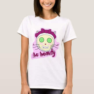 T-シャツ.トレンディーカスタマイズ笑顔のハッピーネコ Tシャツ