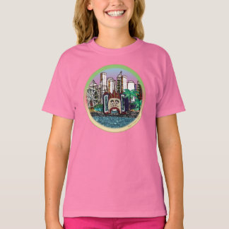 T-シャツ | Round Luna Park - Mauve Sky Tシャツ
