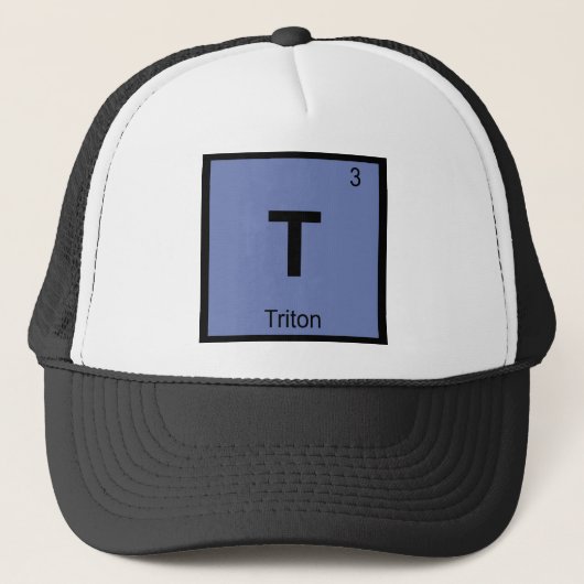 T - トリトン ギリシャ神話 周期表 シンボル キャップ (正面)
