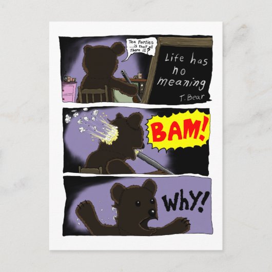 T.ベア自殺はがき ポストカード (正面)