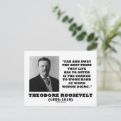 T.ルーズベルト賞偶然の仕事の懸命の仕事が行う ポストカード (スタンド正面)