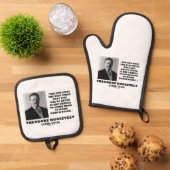 T.ルーズベルト賞偶然の仕事の懸命の仕事が行う 鍋つかみ&鍋敷きセット (トップダウン)