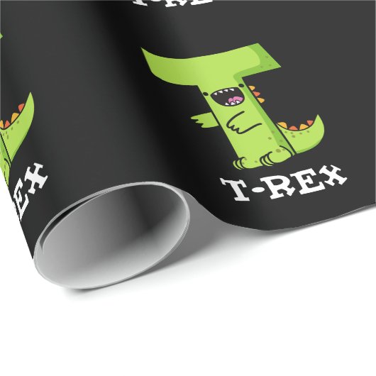T-レックスおもしろいアルファベット恐竜プンダークBG ラッピングペーパー (ロールコーナー)