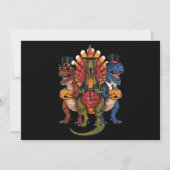 T-レックスがT-レックスに感謝祭のプレゼントをあげる 恐竜たち シーズンカード (正面)