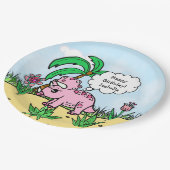 T-レックスをテーマにした誕生日プレート ペーパープレート (アングル)