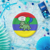 T-レックスをテーマにした誕生日プレート ペーパープレート (パーティー)