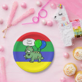 T-レックスをテーマにした誕生日プレート ペーパープレート (パーティー)