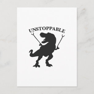 T-レックスを停止不可 – 背景色を選択 ポストカード